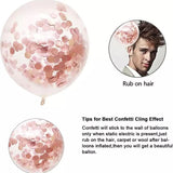 Set Of  5 Confetti Balloons, Decorative Confetti Balloons,