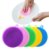 Set of 4 Multipurpose Silicone Dish Sponge, Kitchen Cleaning Scrubber, Silicone Dish Scrubber