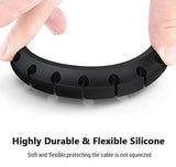 Silicone Cable Organizer Clips, Silicone Cable Holder, Self Adhesive Power Cord Holder