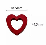 Wooden Heart Fairy Lights, 20 LEDS String Night Light, Romantic Wedding Curtain Lamp