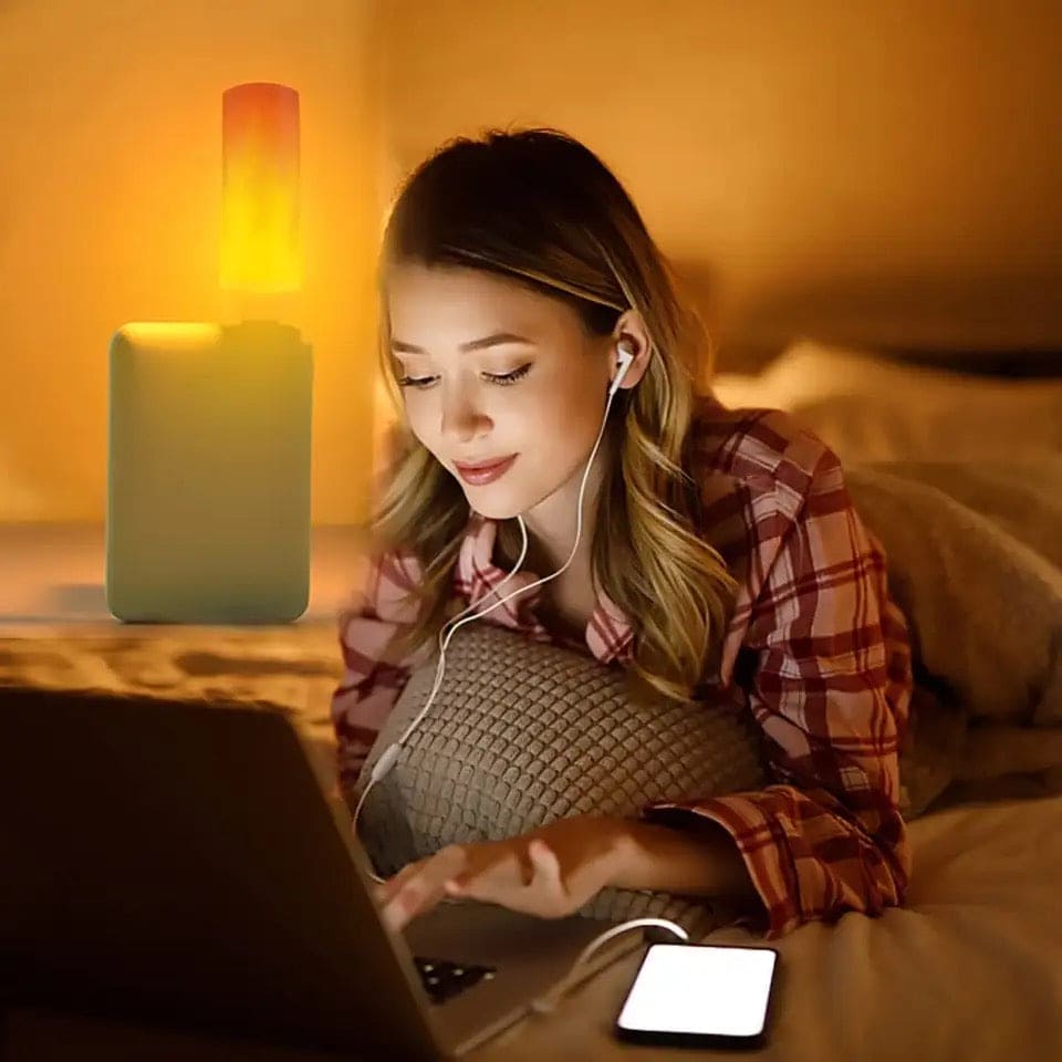 Led Flame Light, Flame Flashing Candle Light, Portable Mini Night Light, Ultra Bright Energy Saving Flame Light, USB Imitating Flickering Candle Night Lamp, Flame Flashing Candle Book Lamp