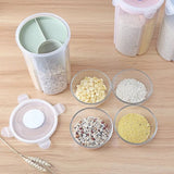 3 Compartment Food Preservation Plastic Container, Large Dry Fruit Box, Air Tight Cereal Jar