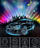 Car Strips Lights, RGB Interior Atmosphere Strip Light, Decorative Foot Lamp, Car Ambient Lights, Multicolor Music Car Strip Light, Under Dash Lighting Kit with Sound Active Function