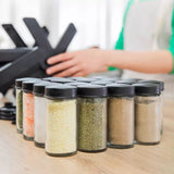 18 Pcs Spice Jar Set. Multifunctional Rotatory Seasoning Rack, Seasoning Bottle Holder, Ferris Wheel Spice Shelves, Rotating Glass Seasoning Rack, Revolving Countertop Spice Organizer, Kitchen 360 Rotating Spice Rack