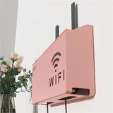 Wireless Wifi Router Shelf, Wall-mounted Cable Power Bracket Organizer, Router Wall Hanging  Rack,  Game Console Box, Self Adhesive Storage Rack, ABS Cable Organizer Box, Socket Power Cord Storage Shelf, Home Office Wall Organizer Management