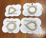 Hairpin Brooch Pin, Letter Faux Pearls Ladies Electroplating Sweater Suit Brooch Jewelry Accessories, Pearl Diamond Ecrusted Oval Hair Ball Head Twist Clip