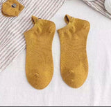 Pack of 4 Embroidered Smileys Women Ankle Socks