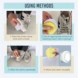 Shoes Cleaning Cream, Shoes Stain Whitening Cleansing Cream, Shoe Yellow Edge Cleaner With Sponge, Multifunctional Cleaning Shoe Whitener, Shoes Suede Cleaner, Leather Shoe Cleaning Cream, Little White Shoe Cleaner, 200gm White Shoe Cleaner