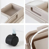 Baffect Food Storage Container, Transparent Sealed Rice Storage Box, Household Soybean Corn Cereal Storage Box, 10kg Large Capacity Grain Cereal Storage Box With Wheels And Measuring Cup, Airtight Food Tank Organizer, Flip Top Food Container Bucket