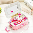 Baby Rolling Suitcase Music Box, Classic Spin Dancer Ballet Trolley Luggage Music Box, Creative Suitcase Style Music Jewellery Cosmetics Storage Box, Girl Music Suitcase Style Music Box, Student Plastic Children Girl Jewellery Box