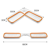 Double Sided Shampoo Holder, Dual Purpose Shelf Wall Mounted Storage Rack, 180 Degree Rotating Storage Rack, Household Storage Rack, Bathroom Foldable Rack
