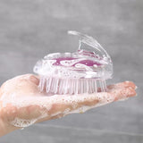 Transparent Scalp Brush, Silicone Head Shampoo Body Scalp Massage, Hair Washing Clean Brush, Comb Shower Bath Spa, Scalp Massaging Shampoo Brush