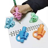 3Pcs Creative Two Finger Pencil Grips, Fingers Silicone Pen Holder For Students, Child Cute Writing Correction Stationery, Student Stationery Teaching Equipment