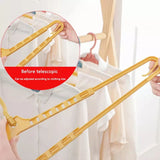 Set Of 3 Stretchable Clothes Hanging Hanger, Multifunction Plastic Clothes Hanger, Adjustable Clothes Hanger Closet Organizer