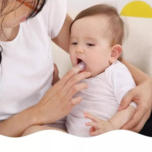Baby Finger Toothbrush, Silicone Infant Tooth Brush, Baby Silicone Training Brush, Transparent Fingertip Tooth Cleaning Brush, Bad Breath Tartar Teeth Tool, Kids Baby Infant Soft Silicone Teeth Rubber Massager