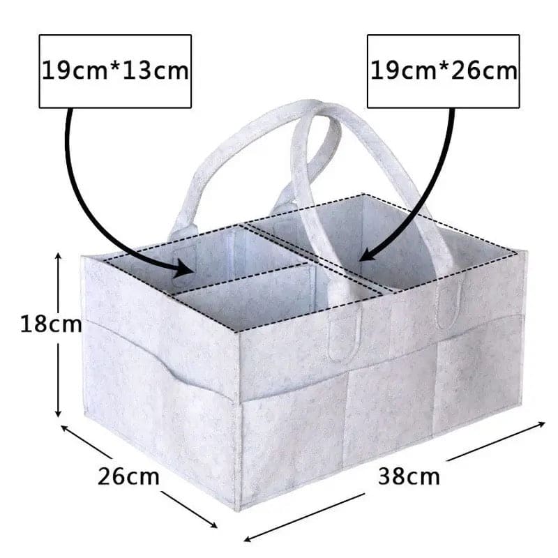 Baby Diaper Caddy Organizer, Newborn Caddy Nappy Bag, Maternity Nursery Organizer Storage Bin, Multifunctional Kids Hand Bag, Nursery Essentials Bag, Car Organizer For Diapers And Baby Wipes