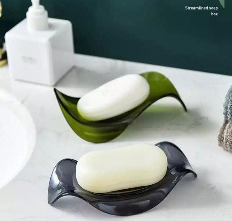 Transparent Wave Shaped Soap Holder With Drain, Creative Soap Dish Holder