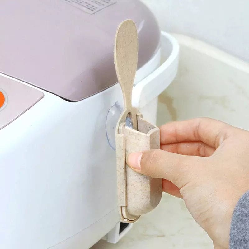 Mini Sticky Spoon Rack, Rice Scoop Fork Spoon Holder Sucker, Kitchen Utensil Holder, Tableware Storage Rack, Creative Household Gadgets, Suction Cup Pasting Kitchen, Multifunctional Storage Rack for Kitchen