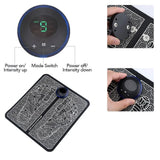 Electric EMS Foot Massager, Foldable Electric Foot Massage Mat, Acupressure Mat, Muscle Stimulation Foot Massager, Physiotherapy Foot Massager Pad, Leg Detox Spa Mat