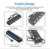 Multi USB Splitter, Small Splitter Switch, Computer USB Extension Hub, Hight Speed Mini Port Hub Adapter, Standard Type Power Adapter, Extender Extension Connector