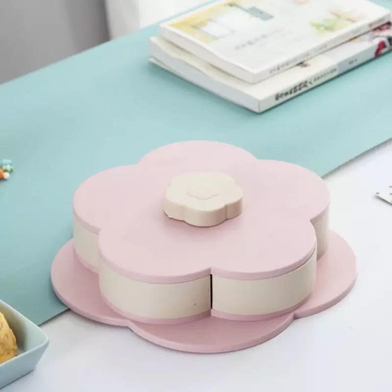 Dry Fruit Rotating Storage Box, New Flower Design Storage Container, Candy Storage Box