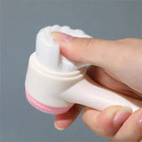 Double Sided Facial Cleanser, Silicone Face Cleansing Brush, Blackhead Removal Pore Cleaner, Exfoliator Face Massager, Silicone Face Cleansing Brush