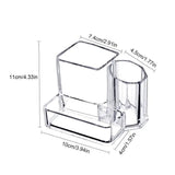 Transparent Makeup Brush Bucket, Acrylic Cosmetics Manager Jewelry Storage Box, Desktop Lipstick Makeup Brush Holder, Lipstick Nail Polish Display Holder Organizer