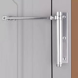 Adjustable Aluminum Alloy Automatic Door Closer, Mute Adjustable Automatically Surface Mounted Auto Closing Door, Self-Closing for Middle-Weight Door