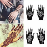 Professional Henna Stencil Temporary Hand Tattoo, Body Art Sticker, Temporary Hand Mehndi Tattoo, Body Art Sticker, Wedding Tool Flower Tattoo Stencil