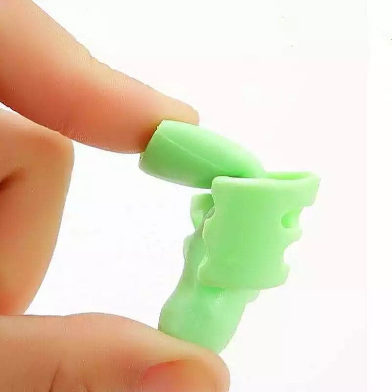 3Pcs Creative Two Finger Pencil Grips, Fingers Silicone Pen Holder For Students, Child Cute Writing Correction Stationery, Student Stationery Teaching Equipment