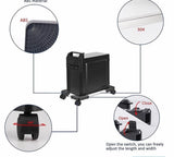 Mobile PC Tower Stand Cart, Desktop Bracket Cooling Base With 4 Locking Caster Wheel