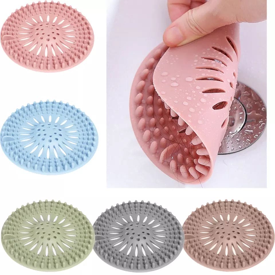 Silicone Sink Drain Stopper, Bathroom Silicone Drain Filter, Bathroom Drain Hair Catcher, Plug Sink Strainer, Sink Sewer Filter Floor Drain