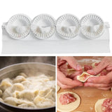 4 Pcs Momos Maker, Dumpling Making Molds, Dumplings Press Maker Kitchen Tool, Small Dumpling Skin Stencil, Samosa Ravioli Dumpling Pie Empanada Maker
