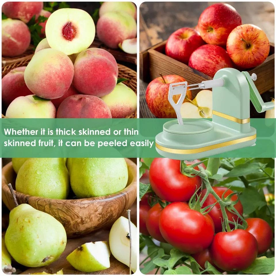 Manual Fruit Peeler, Hand Crank Fruit Peeler, Multifunction Suction Quick Peeler, Kitchen Pear Peeler Cutter Slicer, Fruit Vegetable Peeler, Apple Slicing Shaving Slicer, Multifunction Manual Rotary Slicer, Hand Cracked Peeler, Household Kitchen Gadget