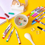 8 Colors Magical Water Painting Pen, Floating Doodle Pens, Kids Drawing Early Education Magic Whiteboard Marker, Floating Water Marker With Spoon, Ceramics Office School Art Marker, Erasable Whiteboard Marker with Spoon