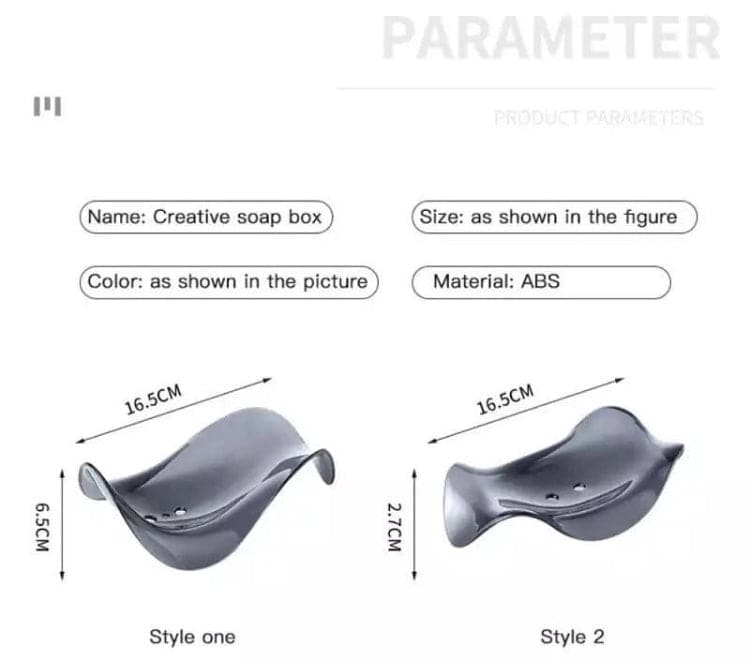 Transparent Wave Shaped Soap Holder With Drain, Creative Soap Dish Holder