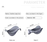 Transparent Wave Shaped Soap Holder With Drain, Creative Soap Dish Holder