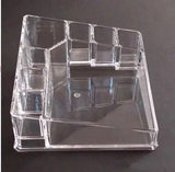 Transparent Triangle Lipstick Case, 8 Grid Acrylic Storage Box, Cosmetic Display Stand, Crystal-like Cosmetic Jewelry Storage Box, Transparent Makeup Storage Box, Eye Shadow Display Stand Holder, Bathroom Skincare Organizer, Desk Cosmetic Shelf