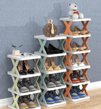Simple X Shape Shoe Rack, Folding Shoe Cabinet, Entryway Gadget Luxury Shoe, Multi Layer Shoe Storage Rack, Household Storage Cabinet Economical Shoe Rack, X Shoe Rack