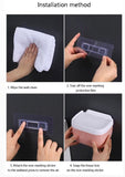 Wall Mounted Toilet Roll Holder With Shelf Storage Rack, Toilet Tissue Box, Punch-free Toilet Paper Holder Box, Waterproof Storage Toilet Paper Storage Rack