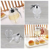 Acrylic Honey Dispenser, Honey Squeeze Bottle, Bee Drip Dispenser Syrup Cup, Kettle Storage Pot Stand, Acrylic Maple Syrup Dispenser Jar with Stand, Sugar, Sauces, Condiments, Vintage Drip Container for Drinking