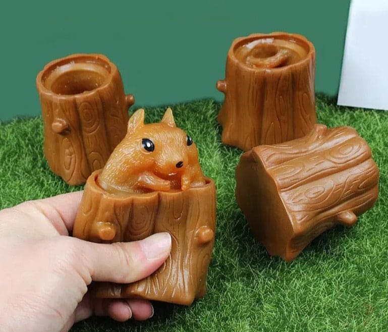 Creative Squirrel Stress Release Toy, Mouse Squeeze Anti-stress Toy, Anxiety Relief Squeezing Squishy, Squishy Squirrel Toy, Decompression Squeeze Squirrel,