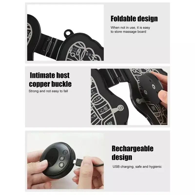 Foot Relaxer, Bioelectric Acupoints Massager, EMS Foot Massager, Pain Releive Massager Mat, Foldable Foot Massage Mat, Electric Foot Cushion Blood Circulation Acupuncture Pad