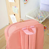 Set Of 4 Bunny Bag, Multifunctional School Bag For Girls, Large Capacity Outdoor Travel Backpack, Waterproof Outdoor Travel Bag, Canvas Laptop School Bag Sets for Kids with Tote Pencil Case, Lunch Box Bag, Back To School Supplies Canvas Bag