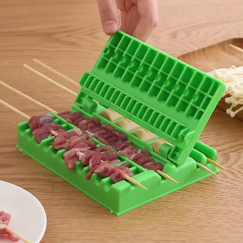 BBQ Stringing Machine, Multifunction Quickly Skewer Machine, Artifact Mutton Shashlik Skewer, BBQ Barbecue Stringing Machine, Outdoor Barbecue Supplies Accessories Barbecue Gadgets