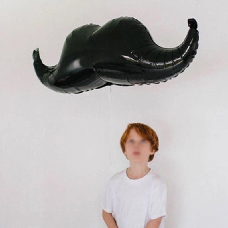 Moustache Foil Helium Balloon, Black Mustache Shape Foil Balloons