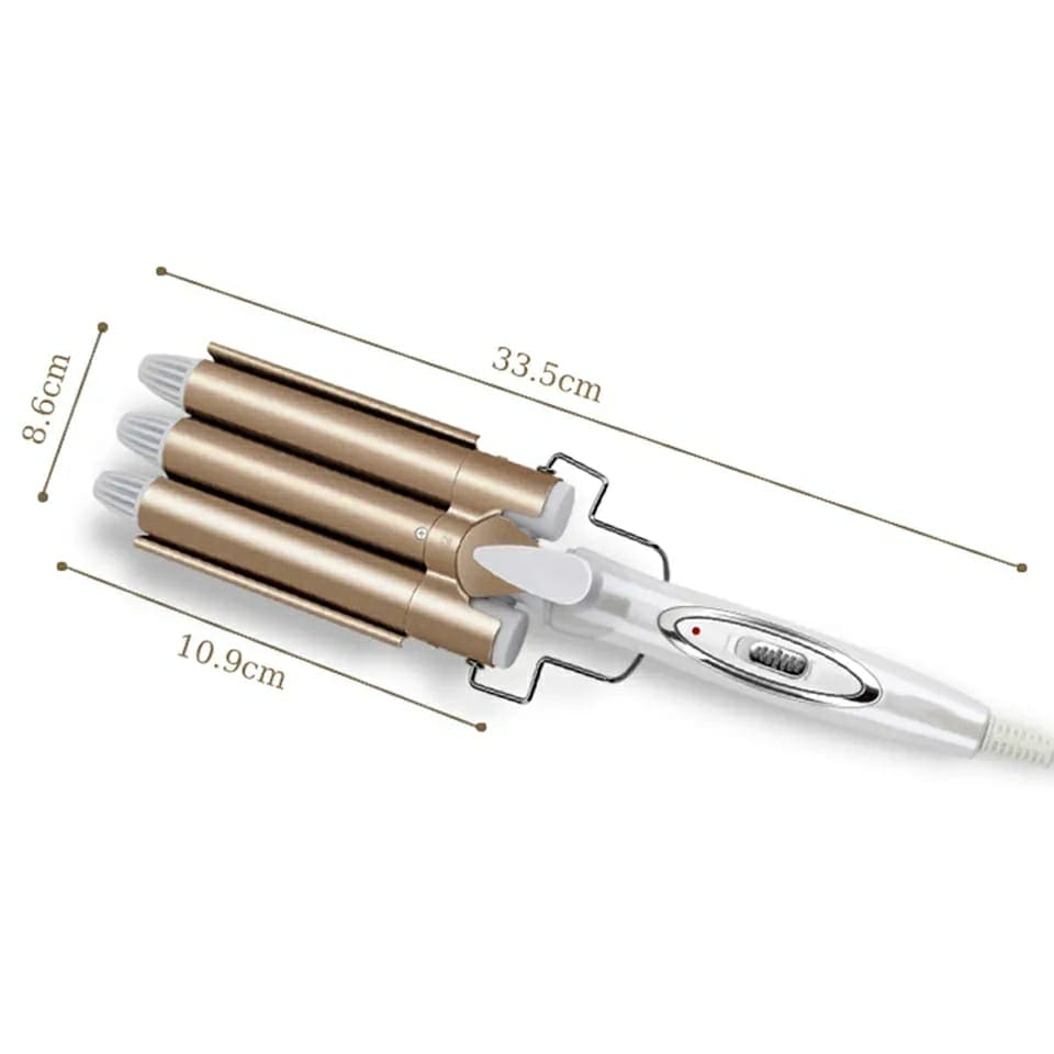 Triple Wave Hair Curler, Triple Curling Iron Wand, Crimping Iron Large Wave Hair Styling Tool, Ceramic Curling Tongs, Professional Hair Waver Tools, Wave Waver Styling Tools