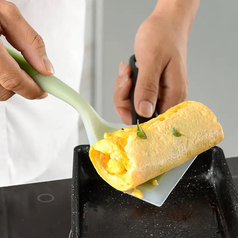 Silicone Spatula Scrapper, Cooking Utensils Beef Meat Egg Kitchen Scraper, Shovel Non Stick Spatula, Wide Pizza Cooking Tools, Non Stick Food Turner Lifters, Food Grade Silicone Cooking Spatula