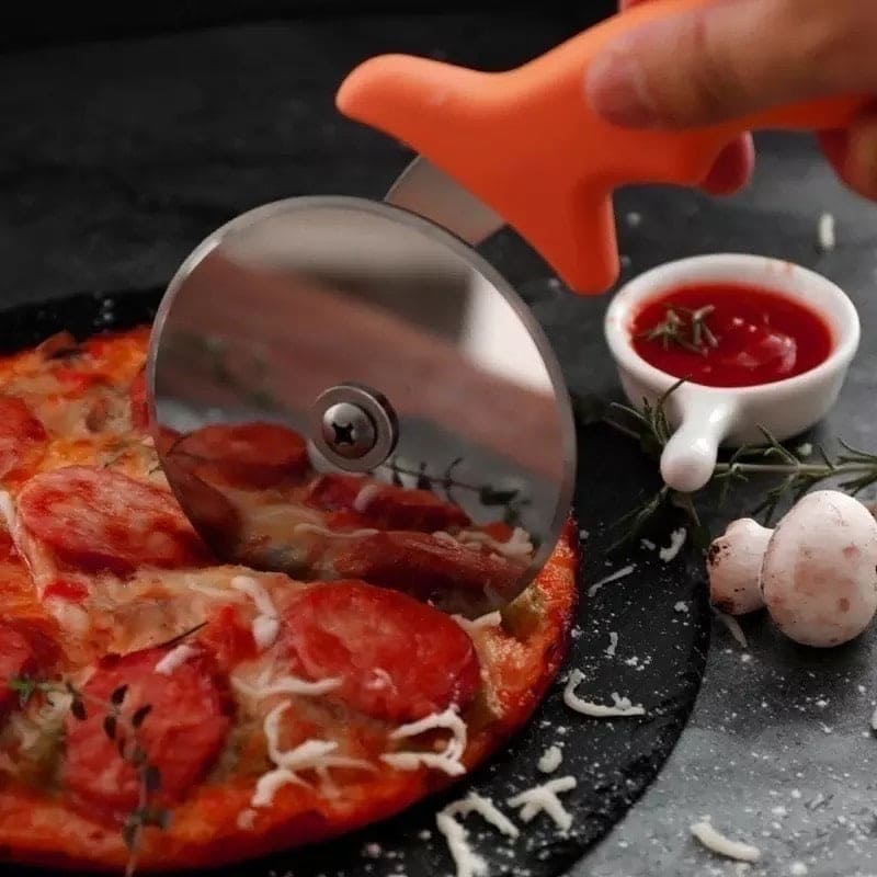 Stainless Steel Pizza Knife, Single Wheel Pizza Cut Tool, Kitchen Cake Tool, Super Sharp Pizza Slicer