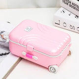 Baby Rolling Suitcase Music Box, Classic Spin Dancer Ballet Trolley Luggage Music Box, Creative Suitcase Style Music Jewellery Cosmetics Storage Box, Girl Music Suitcase Style Music Box, Student Plastic Children Girl Jewellery Box
